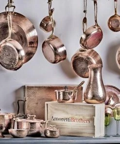 Amoretti Brothers Home Goods Recycled Copper Frying Pan W/ Handle 2 Amoretti Brothers Home Goods Recycled Copper Frying Pan W/ Handle