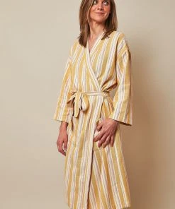 Anatolico Best Sellers Boho Mustard Unisex Turkish Robe