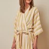 Anatolico Boho Mustard Short Turkish Robe