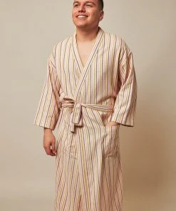 Anatolico Boho Stripes Unisex Turkish Robe Home Goods
