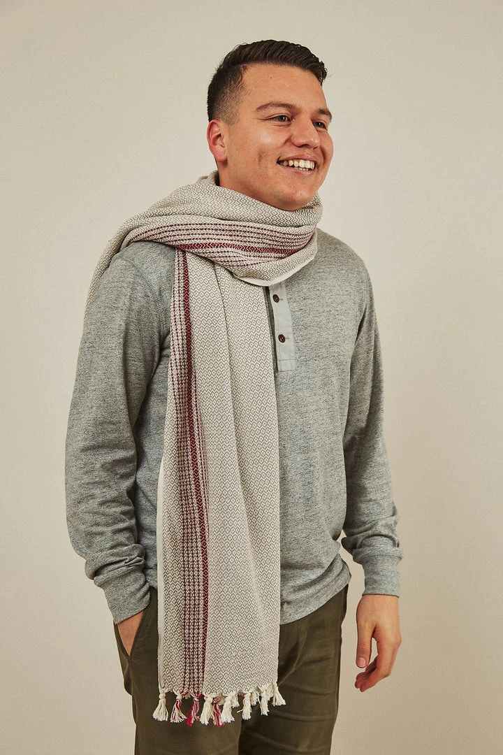 Anatolico Throw Blankets Matia Turkish Blanket / Scarf - Beige 1 Anatolico Throw Blankets Matia Turkish Blanket / Scarf - Beige