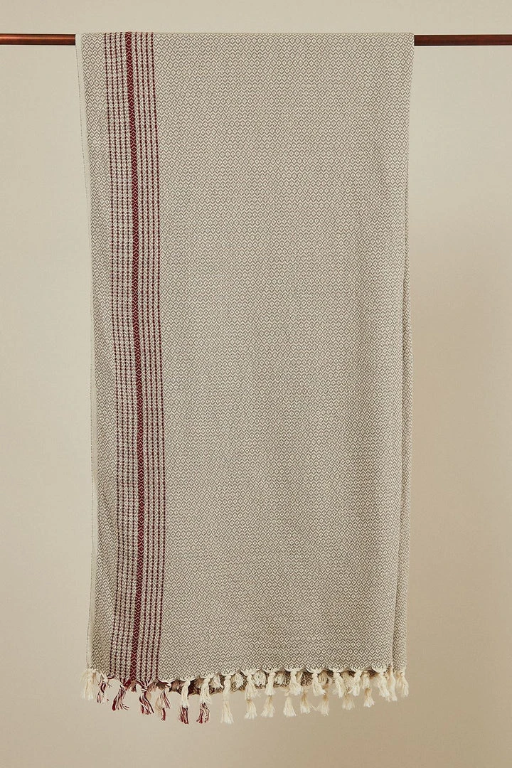 Anatolico Throw Blankets Matia Turkish Blanket / Scarf - Beige 2 Anatolico Throw Blankets Matia Turkish Blanket / Scarf - Beige