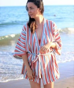 Anatolico Home Goods Terra Short Turkish Robe