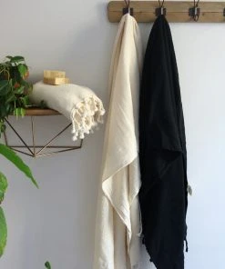 Anatolico Best Sellers Waffle Weave Turkish Towel - Black