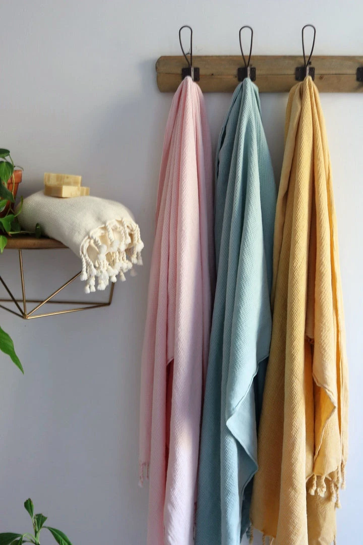 Anatolico Waffle Weave Turkish Towel - Mustard Anatolico Waffle Weave Turkish Towel - Mustard