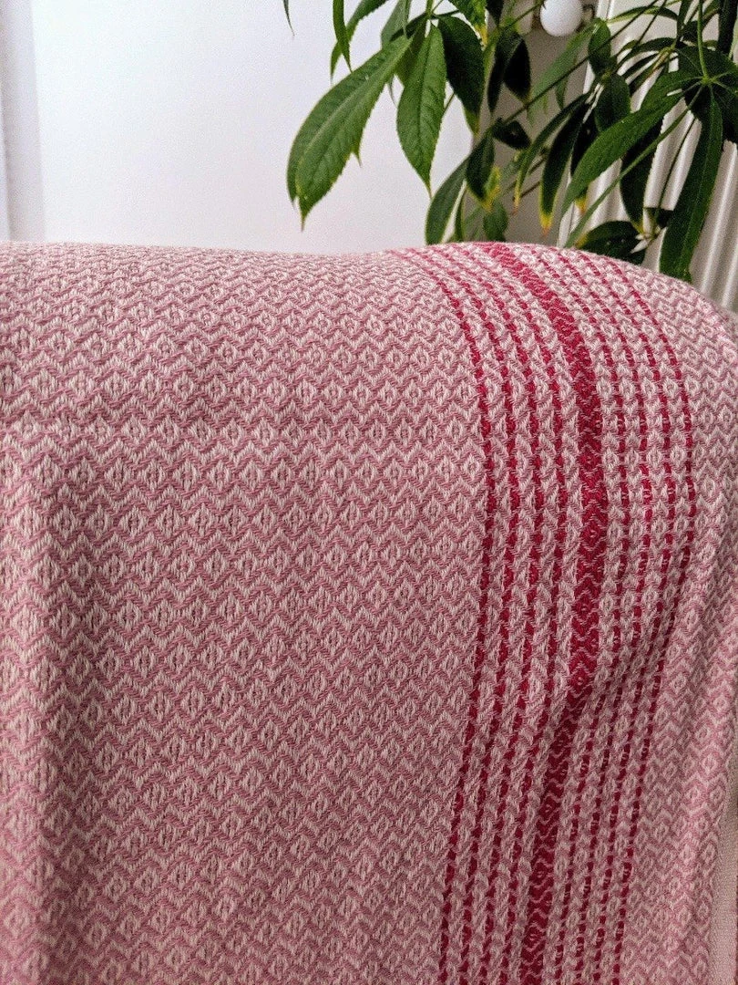 Anatolico Throw Blankets Matia Turkish Blanket / Scarf - Pink Anatolico Throw Blankets Matia Turkish Blanket / Scarf - Pink