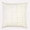 Anchal Grid Stitch Throw Pillow - Bone