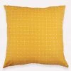 Anchal Cross Stitch Throw Pillow - Mustard Home Goods