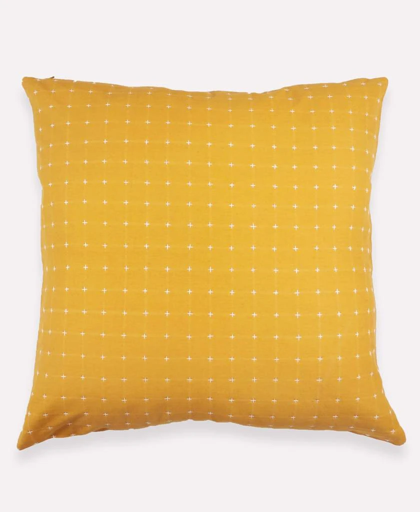 Anchal Cross Stitch Throw Pillow - Mustard Home Goods 1 Anchal Cross Stitch Throw Pillow - Mustard Home Goods