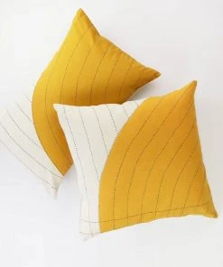 Anchal Curve Throw Pillow - Gold Home Goods