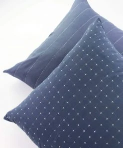 Anchal Home Goods Cross Stitch Throw Pillow - Slate 2 Anchal Home Goods Cross Stitch Throw Pillow - Slate