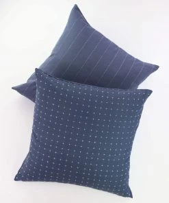 Anchal Home Goods Cross Stitch Throw Pillow - Slate 3 Anchal Home Goods Cross Stitch Throw Pillow - Slate