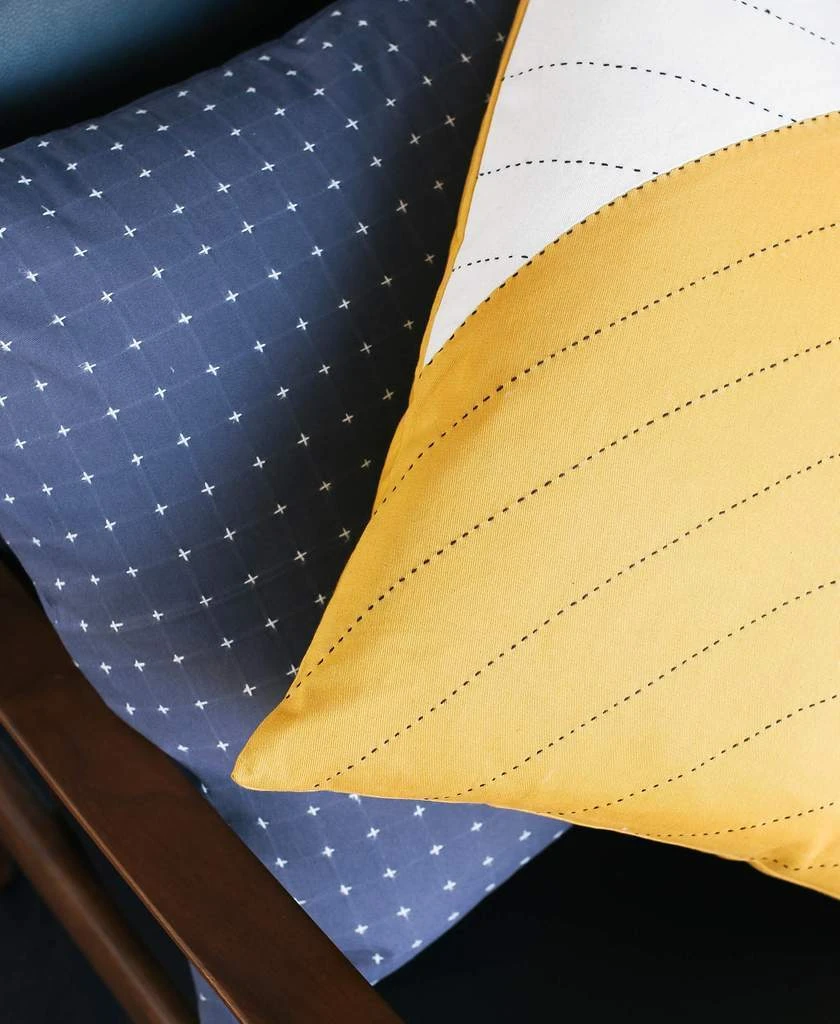 Anchal Home Goods Cross Stitch Throw Pillow - Slate Anchal Home Goods Cross Stitch Throw Pillow - Slate