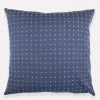 Anchal Home Goods Cross Stitch Throw Pillow - Slate