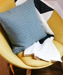 Anchal Cross Stitch Throw Pillow - Spruce