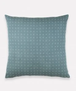 Anchal Cross Stitch Throw Pillow - Spruce
