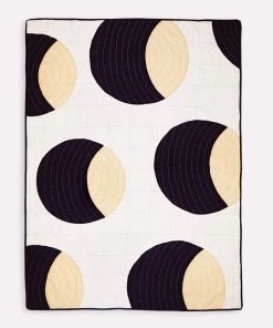 Anchal Crescent Lattice Quilt - Charcoal Home Goods