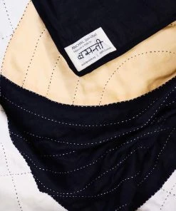 Anchal Crescent Lattice Quilt - Charcoal Home Goods