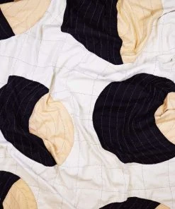 Anchal Crescent Lattice Quilt - Charcoal Home Goods