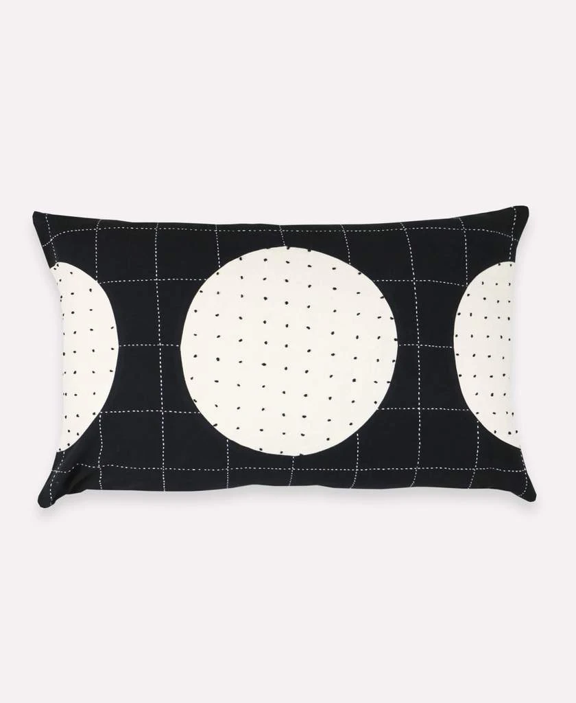 Anchal Lunar Dot Lumbar Pillow - Charcoal 1 Anchal Lunar Dot Lumbar Pillow - Charcoal