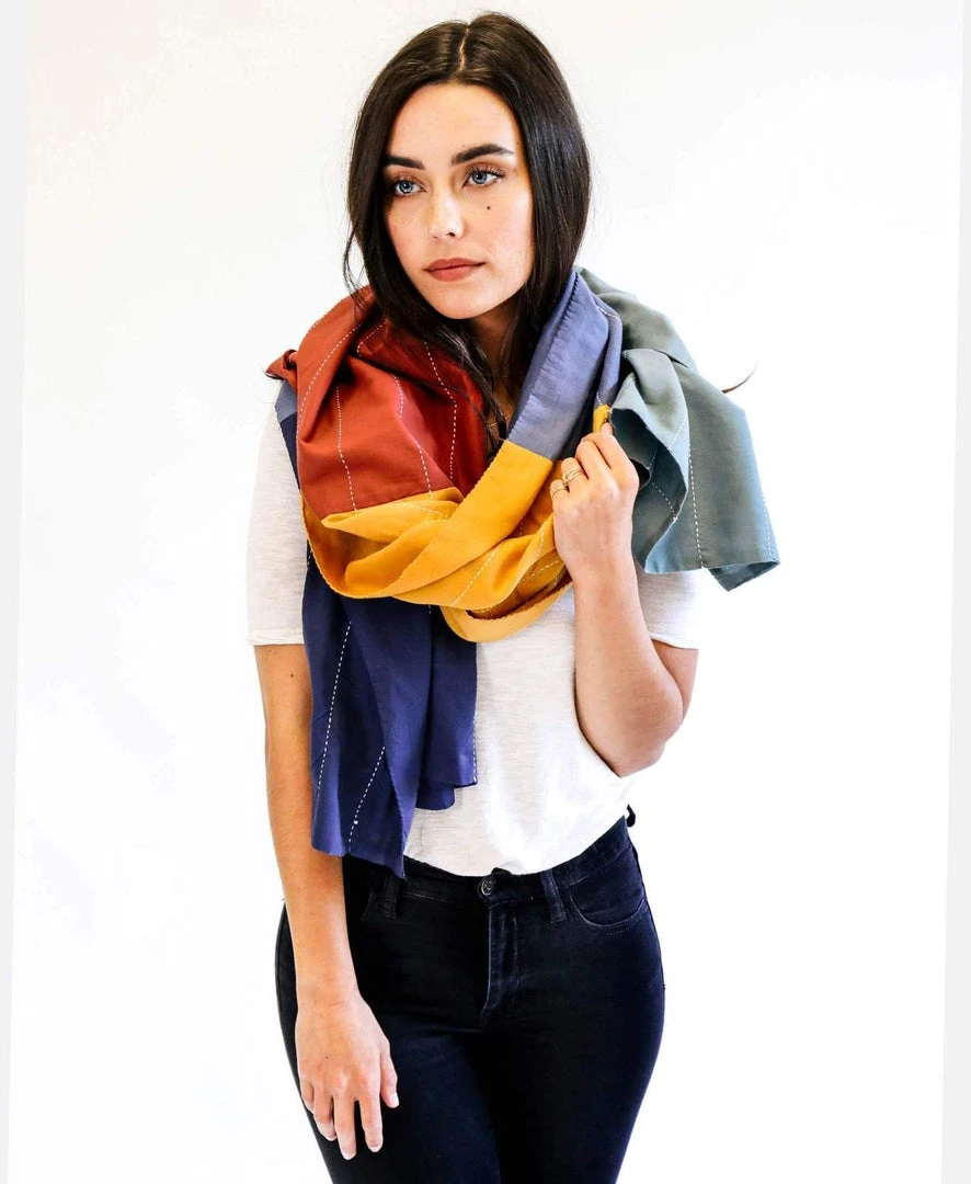 Anchal Accessories Rainbow Colorblock Scarf Anchal Accessories Rainbow Colorblock Scarf