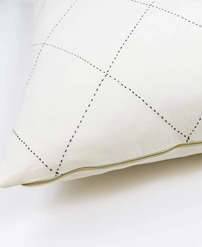 Anchal Home Goods Diamond Stitch Euro Throw Pillow - Bone Anchal Home Goods Diamond Stitch Euro Throw Pillow - Bone