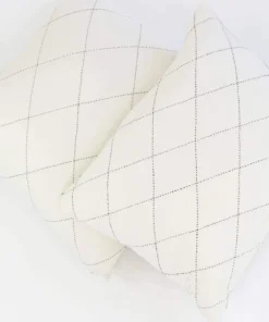 Anchal Diamond Stitch Standard Throw Pillow - Bone
