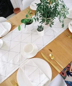 Anchal Kitchen + Dining Graph Table Runner 6 Anchal Kitchen + Dining Graph Table Runner