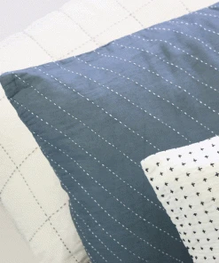 Anchal Home Goods Grid Stitch Standard Throw Pillow - Bone