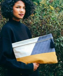 Anchal Asha Colorblock Oversized Pouch Accessories