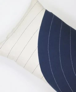 Anchal Home Goods Curve Lumbar Pillow - Navy 3 Anchal Home Goods Curve Lumbar Pillow - Navy