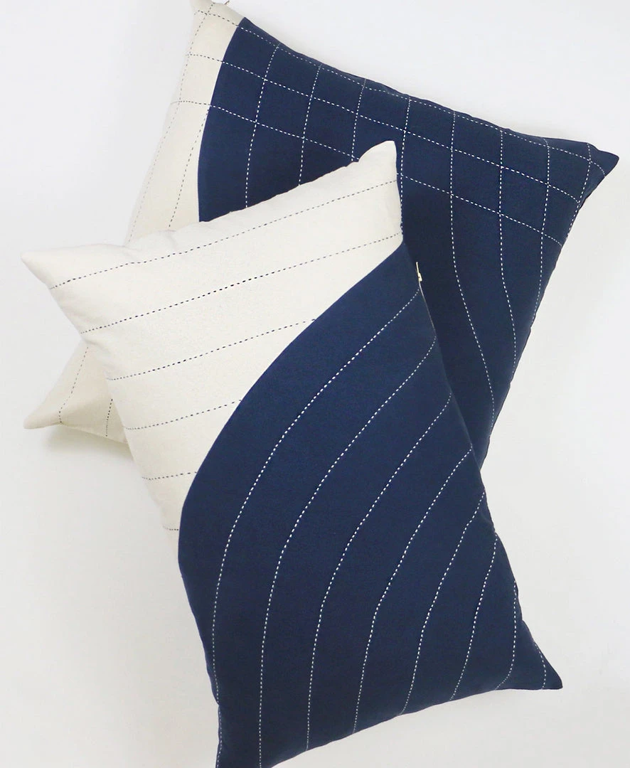 Anchal Home Goods Curve Lumbar Pillow - Navy Anchal Home Goods Curve Lumbar Pillow - Navy
