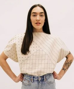 Anchal Box Crop Top - Bone