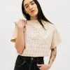 Anchal Box Crop Top - Bone