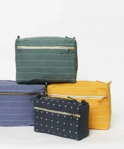 Anchal Pin Stitch Large Toiletry Bag - Spruce