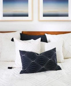 Anchal Home Goods Prism Lumbar Pillow - Charcoal