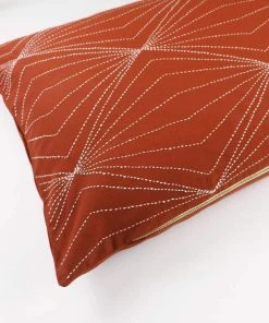 Anchal Home Goods Prism Lumbar Pillow - Rust 3 Anchal Home Goods Prism Lumbar Pillow - Rust