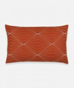 Anchal Home Goods Prism Lumbar Pillow - Rust