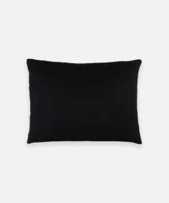 Anchal Cross Stitch Small Throw Pillow - Charcoal