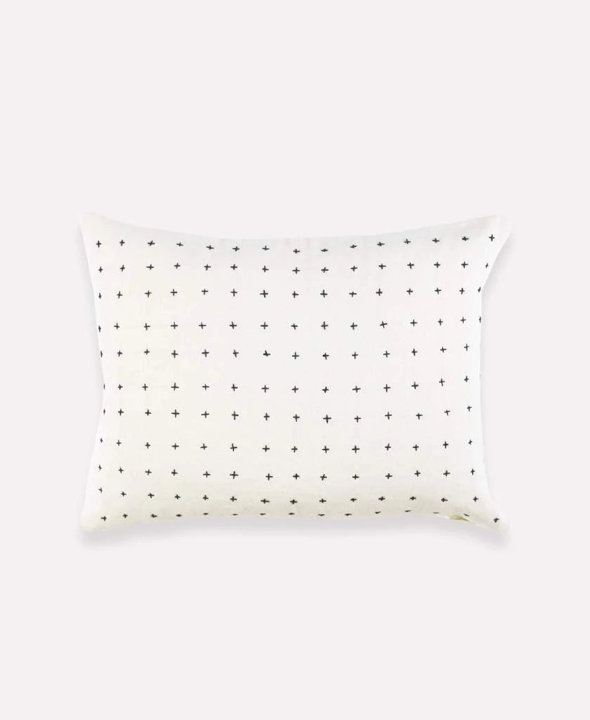 Anchal Cross Stitch Small Throw Pillow - Bone Anchal Cross Stitch Small Throw Pillow - Bone
