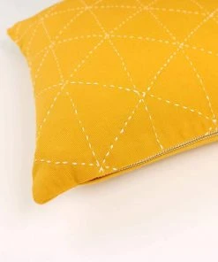 Anchal Home Goods Graph Small Throw Pillow - Mustard