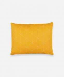 Anchal Home Goods Graph Small Throw Pillow - Mustard