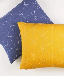 Anchal Home Goods Graph Small Throw Pillow - Mustard