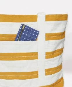 Anchal Stripe Canvas Tote Bag - Mustard Accessories 2 Anchal Stripe Canvas Tote Bag - Mustard Accessories
