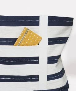 Anchal Accessories Stripe Canvas Tote Bag - Navy