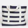 Anchal Accessories Stripe Canvas Tote Bag - Navy
