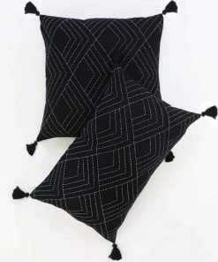 Anchal Tilt Throw Pillow - Charcoal