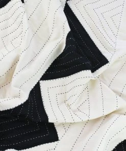 Anchal Triangle Throw Quilt - Charcoal