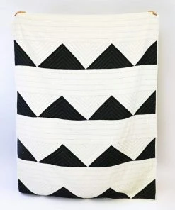 Anchal Triangle Throw Quilt - Charcoal