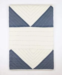 Anchal Home Goods Triangle Throw Quilt - Slate 3 Anchal Home Goods Triangle Throw Quilt - Slate